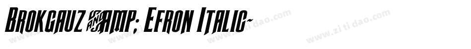 Brokgauz & Efron Italic字体转换